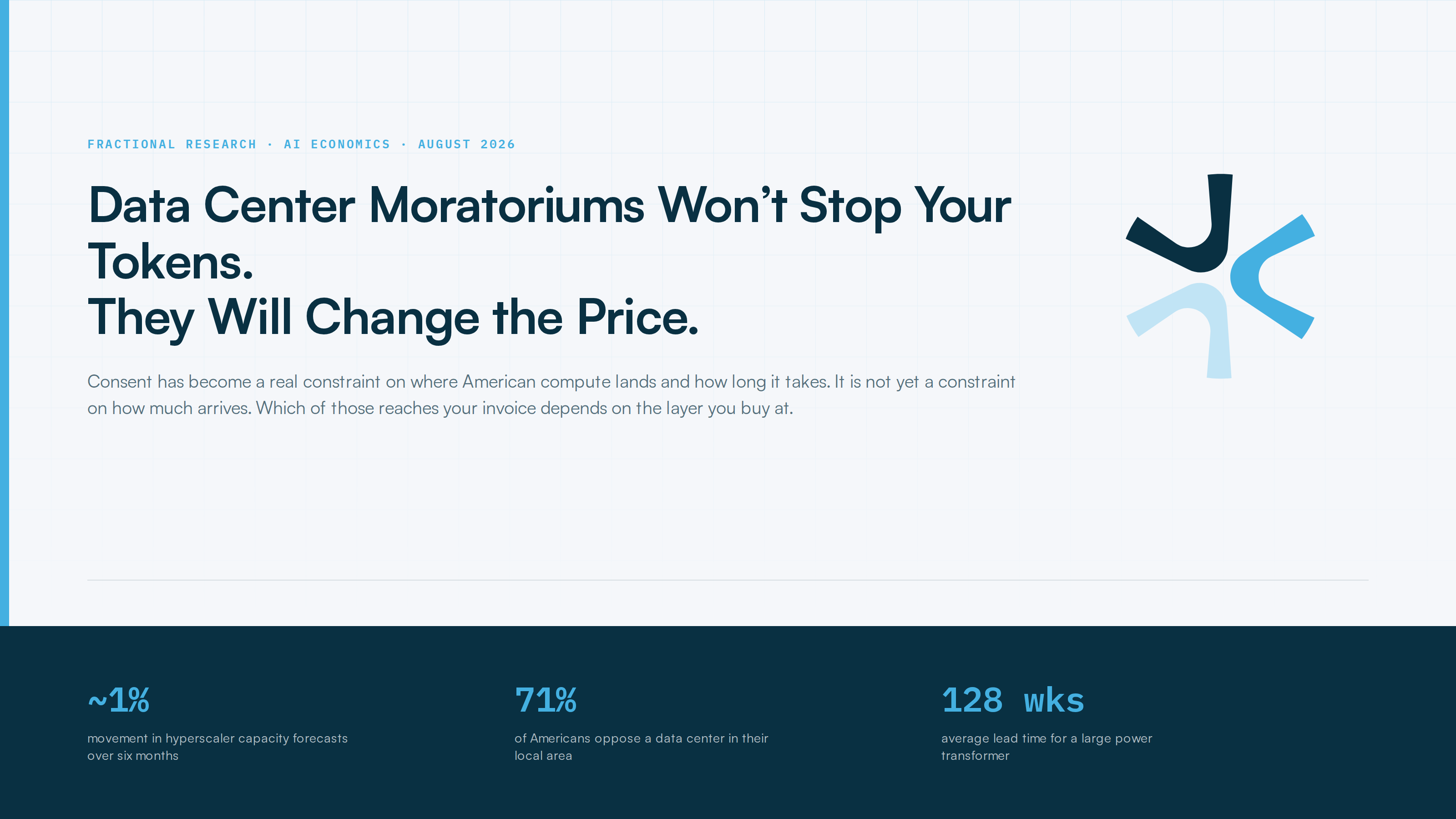 Data Center Moratoriums Won't Stop Your Tokens. They Will Change the Price.